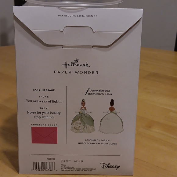 Hallmark x Disney NWT Paper Honeycomb Card w Envelope Choice of Princess 👸 - Picture 5 of 9